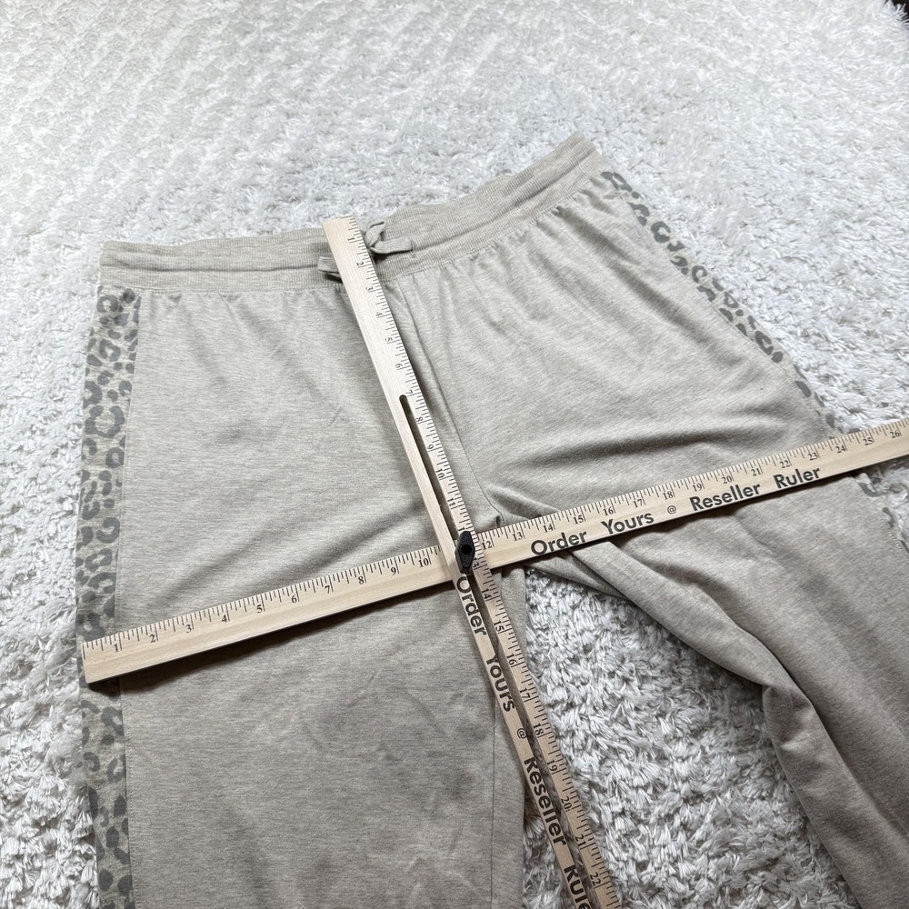 Splendid Pants Women XL Gray Leopard Trim Joggers Lounge Activewear Comfort Lux - Picture 6 of 11